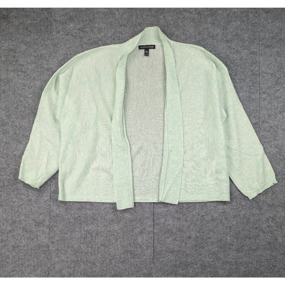 Eileen Fisher Cardigan Women XXS Wool Alpaca Lightweight Natural Fiber Old Money